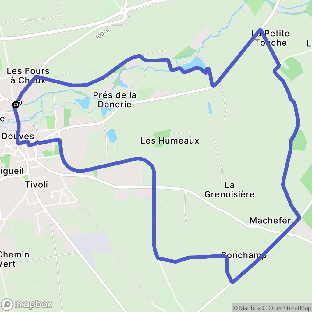 Ligueil : carte du parcours de randonnée - France
