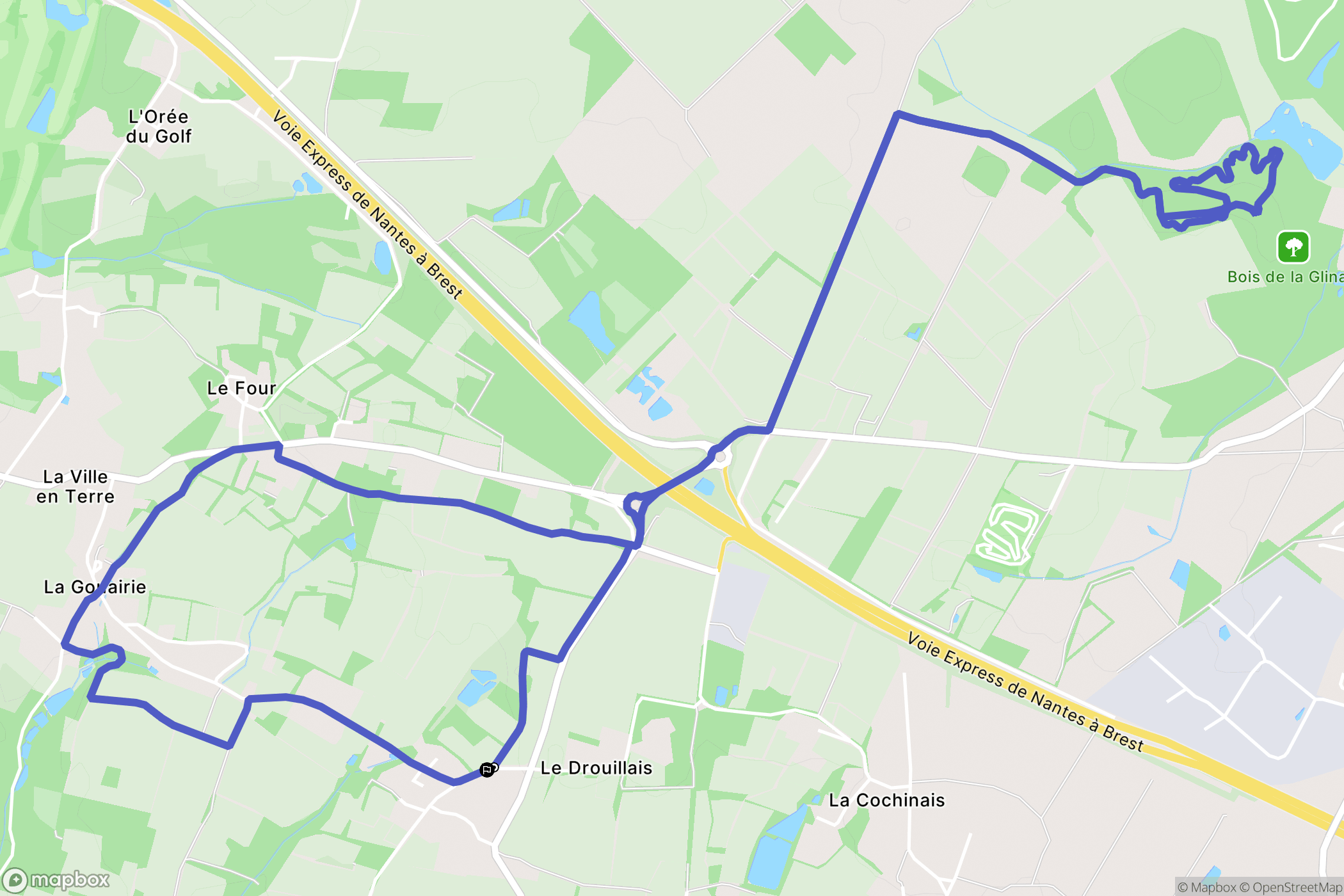 Savenay : carte du parcours de randonnée - France
