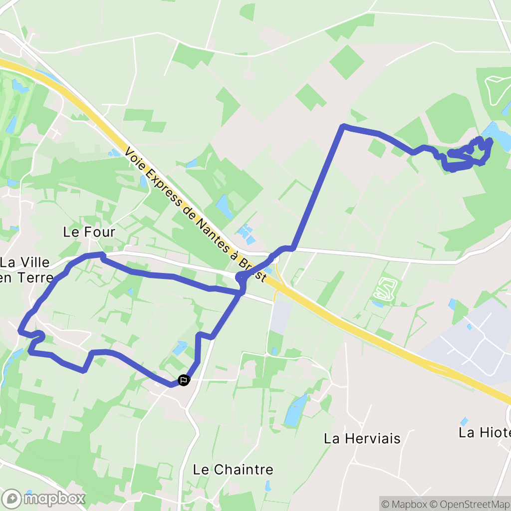 Savenay : carte du parcours de randonnée - France