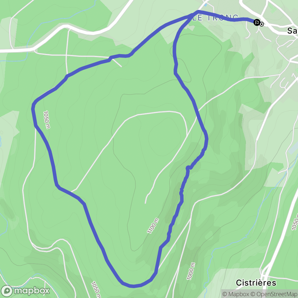 Saint-Germain-l'Herm : carte du parcours de randonnée - France