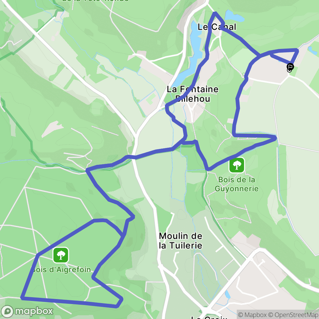 Saint-Aubin : carte du parcours de randonnée - France
