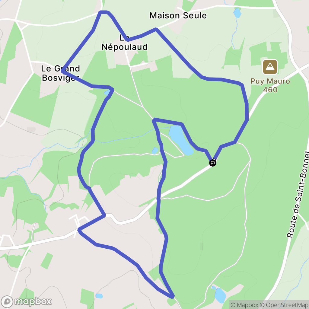 Saint-Paul : carte du parcours de randonnée - France