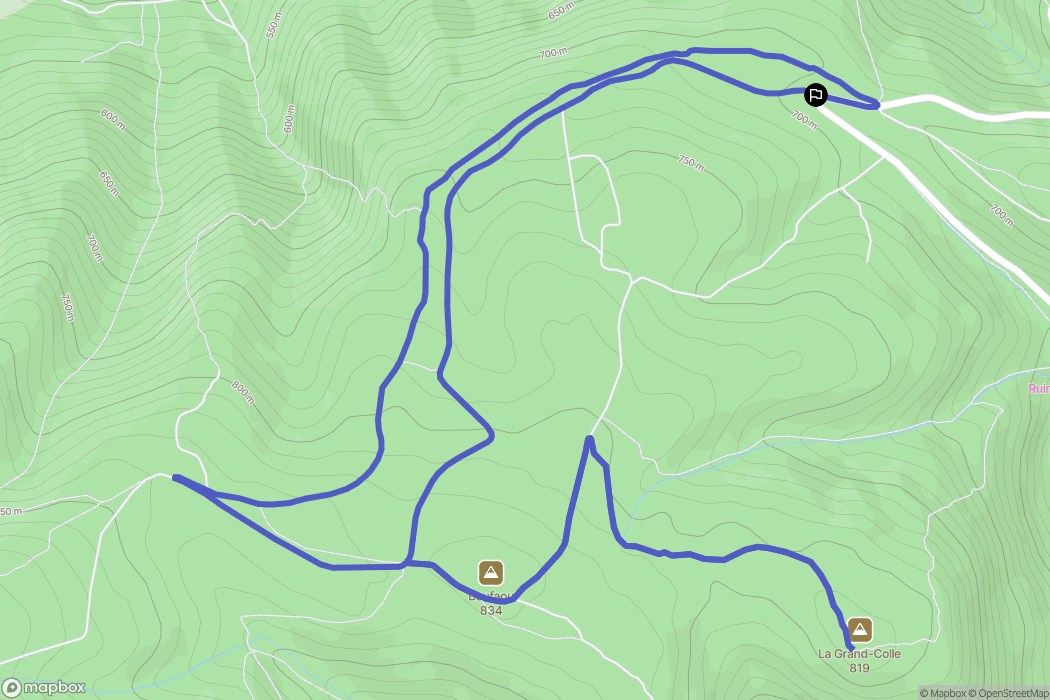Céreste-en-Luberon : carte du parcours de randonnée - France