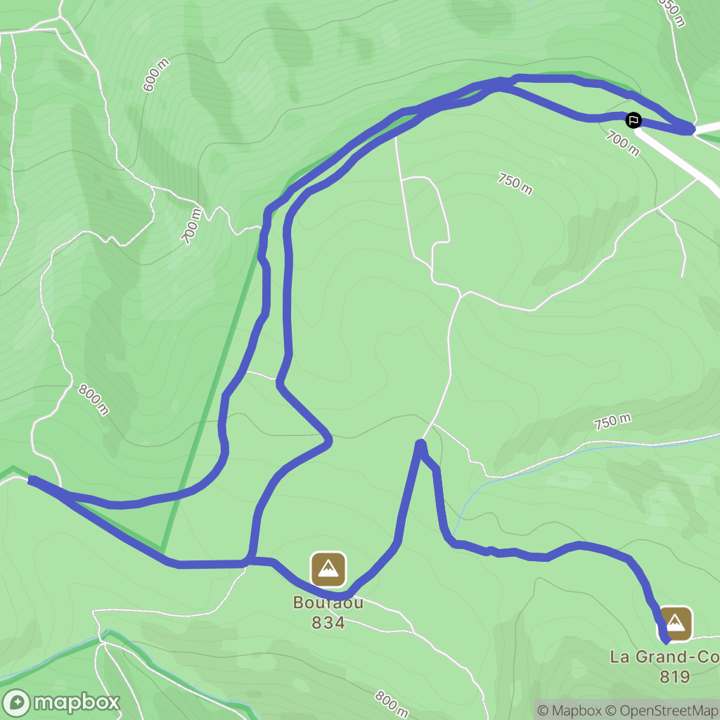 Céreste-en-Luberon : carte du parcours de randonnée - France