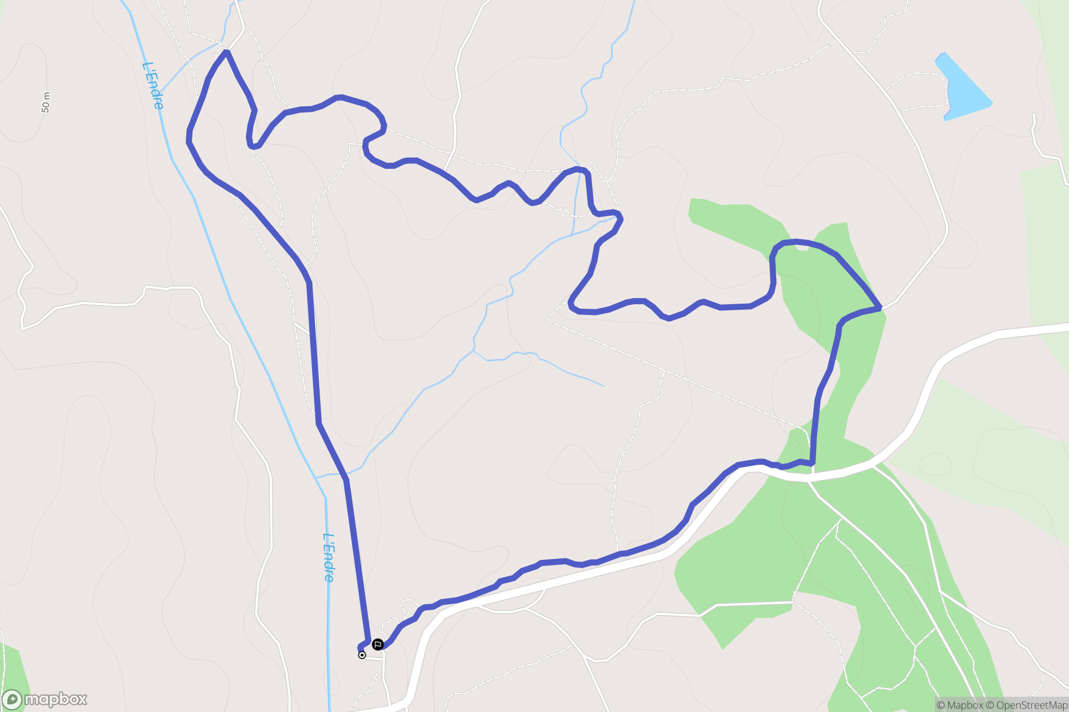 La Motte : carte du parcours de randonnée - France