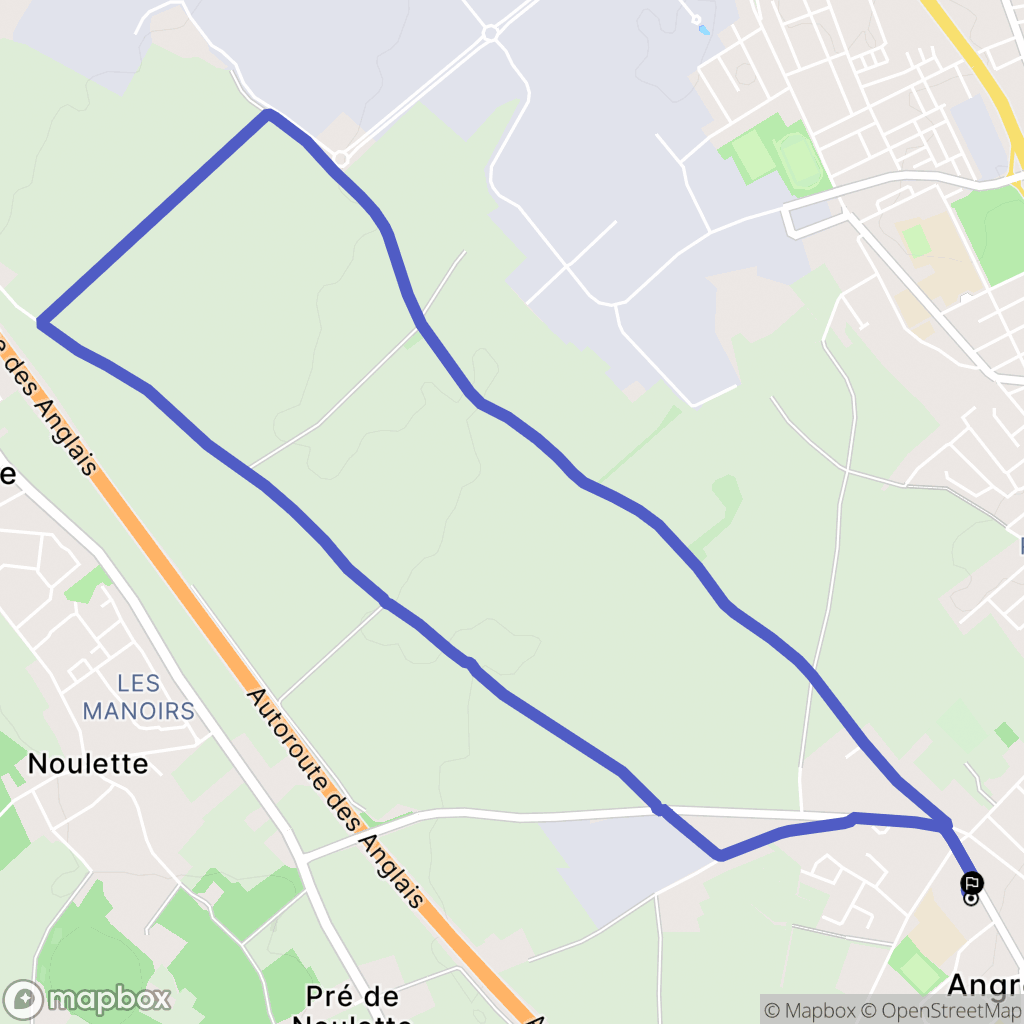 Angres : carte du parcours de randonnée - France
