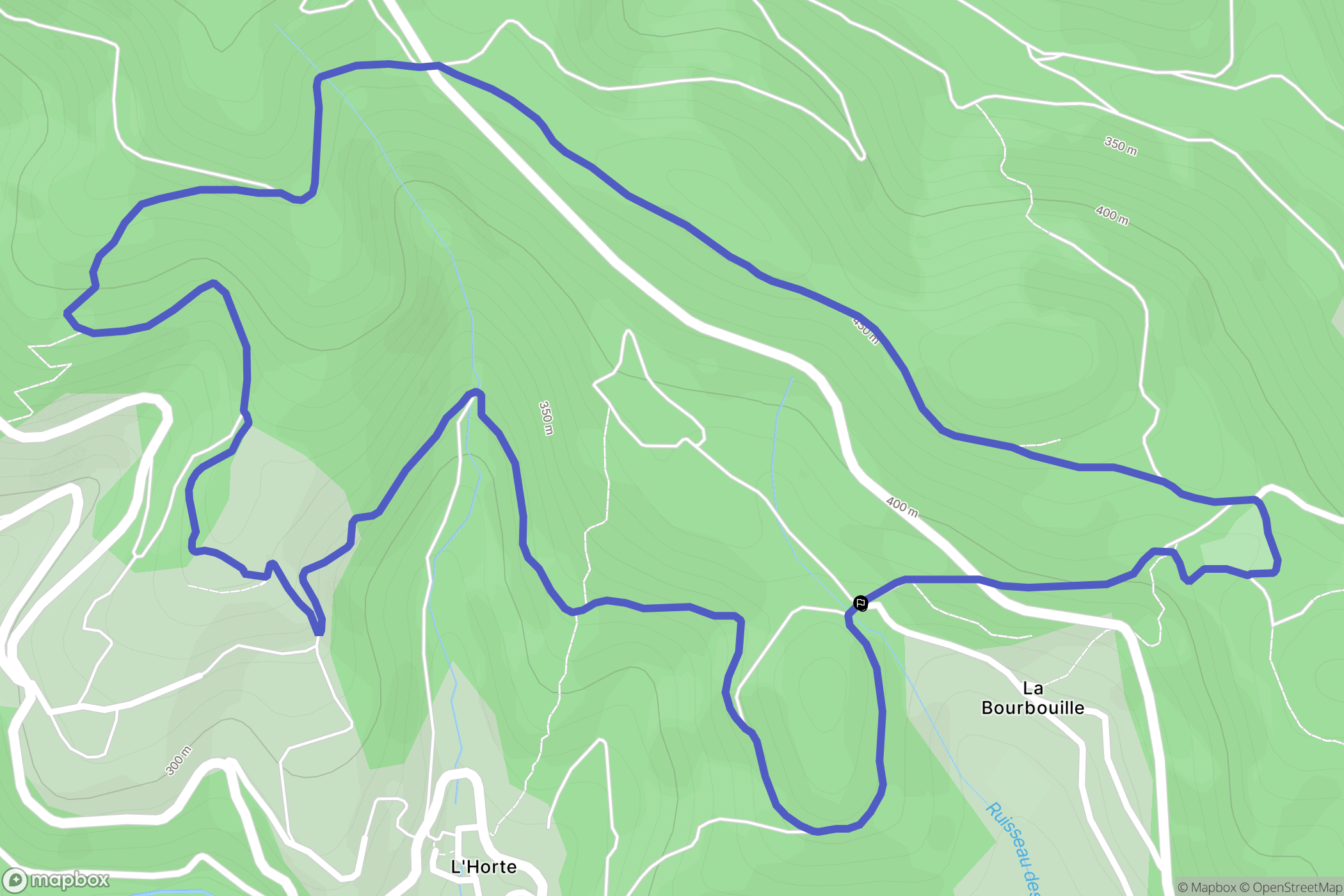 Taussac-la-Billière : carte du parcours de randonnée - France
