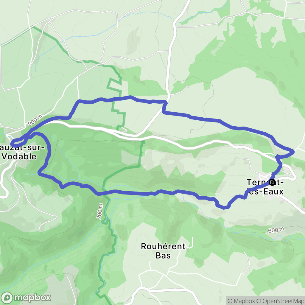 Ternant-les-Eaux : carte du parcours de randonnée - France