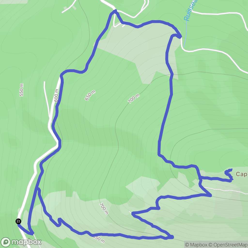 Encourtiech : carte du parcours de randonnée - France