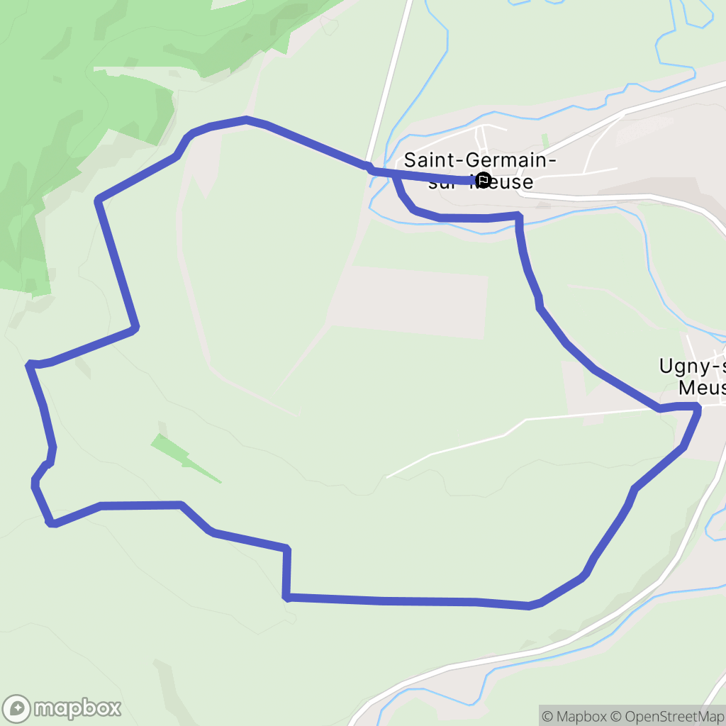 Saint-Germain-sur-Meuse : carte du parcours de randonnée - France