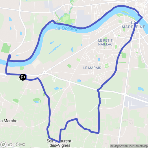 Saint-Laurent-des-Vignes : carte du parcours de randonnée - France