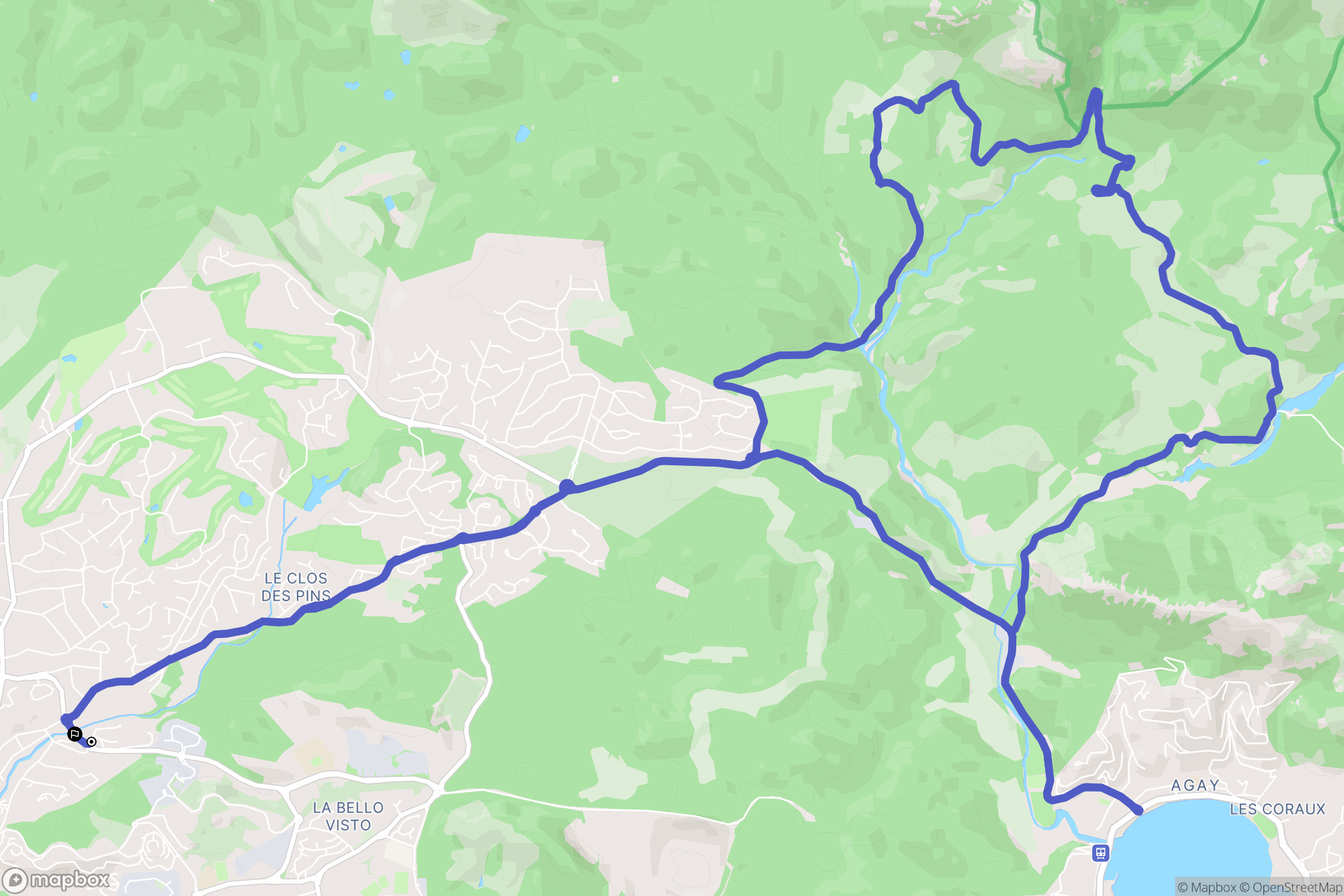 Saint-Raphaël : carte du parcours de randonnée - France
