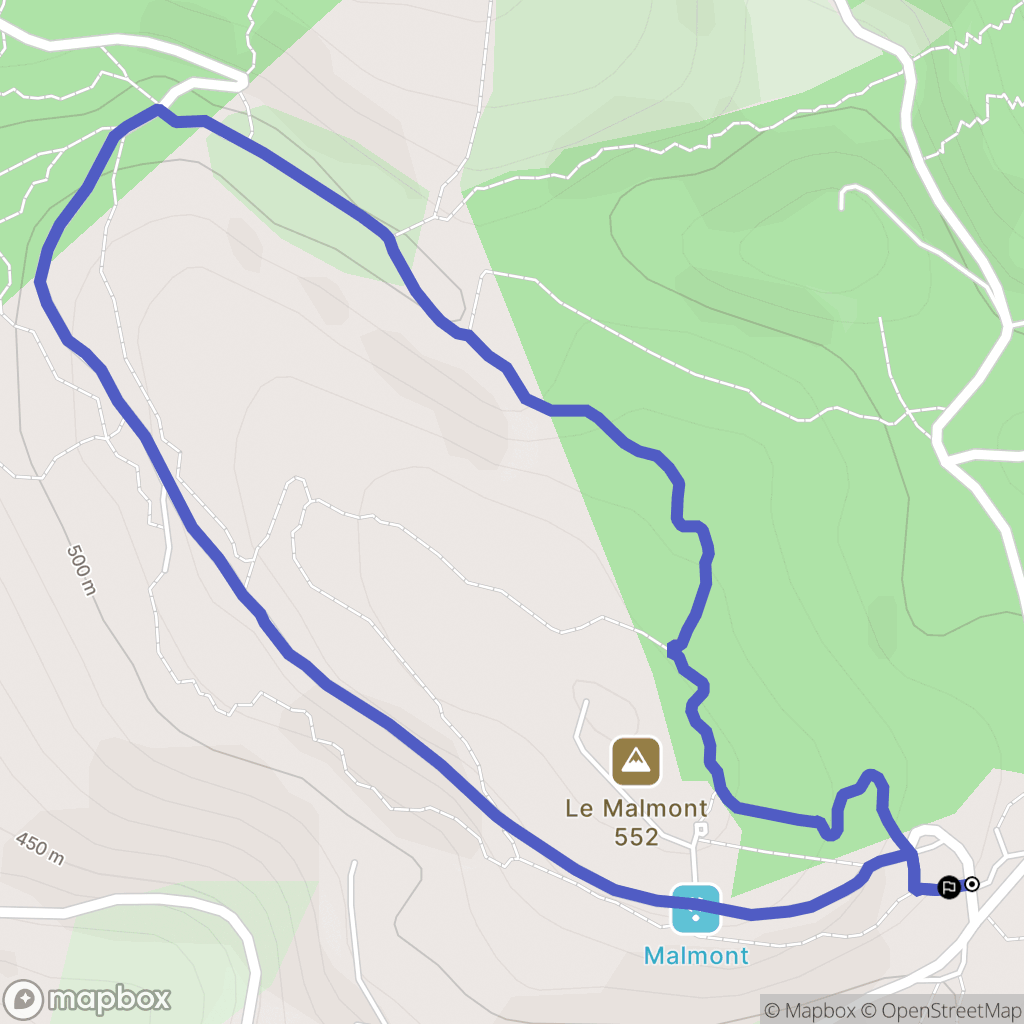 Draguignan : carte du parcours de randonnée - France