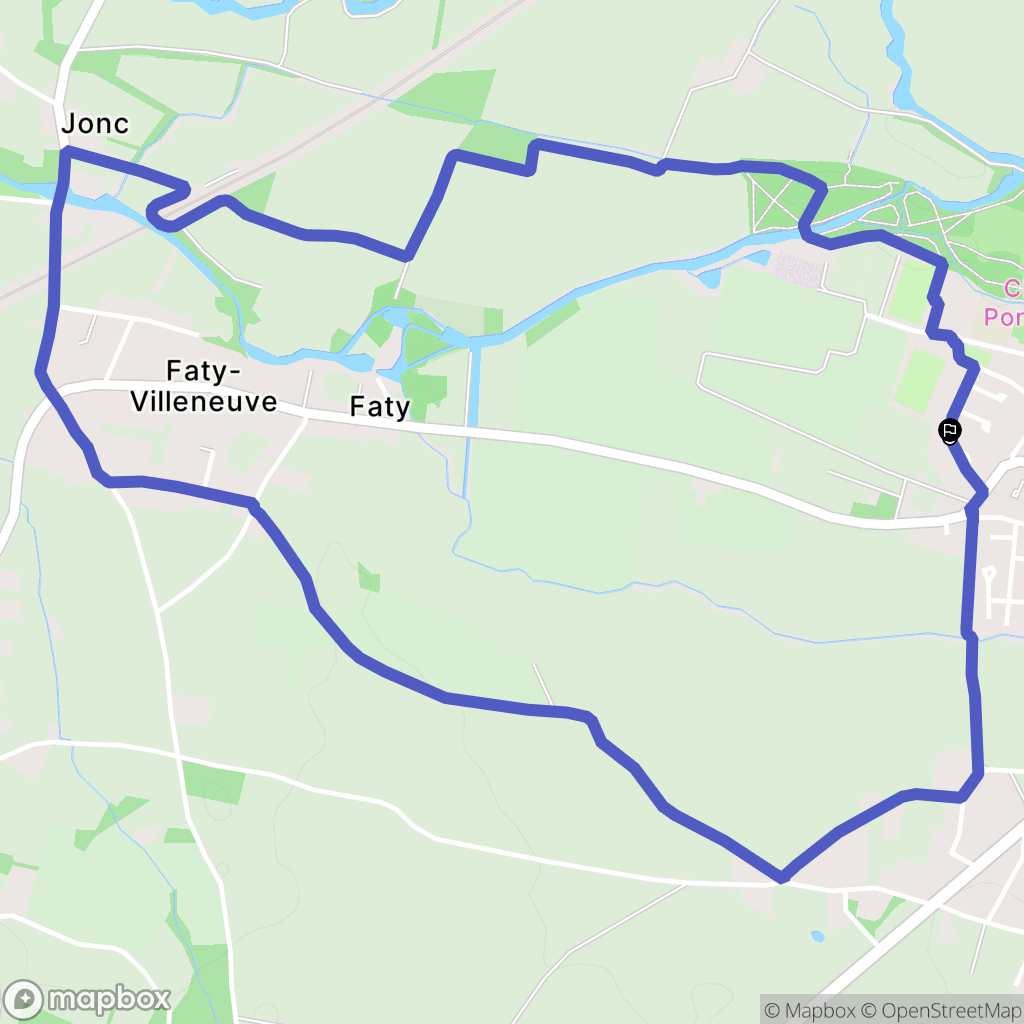 Pont-de-Veyle : carte du parcours de randonnée - France