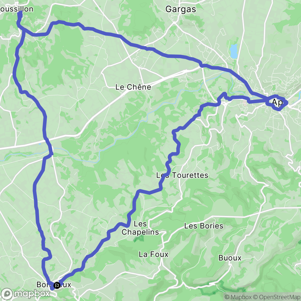 Bonnieux : carte du parcours de randonnée - France