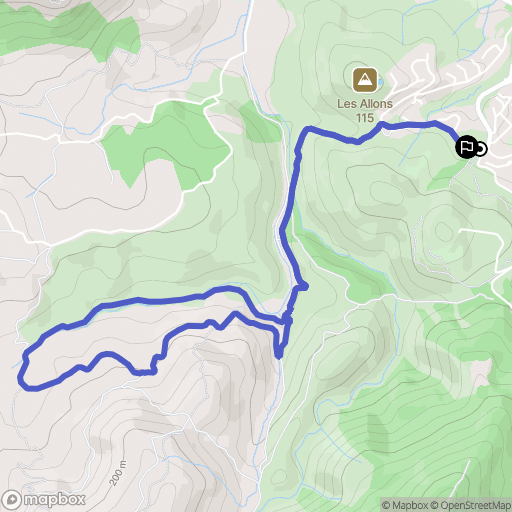 Roquebrune-sur-Argens : carte du parcours de randonnée - France