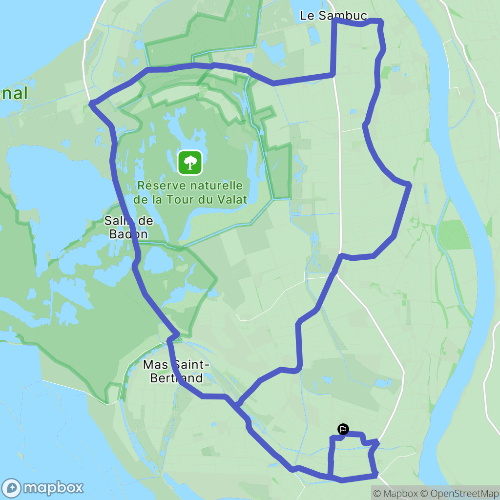 Arles : carte du parcours de randonnée - France