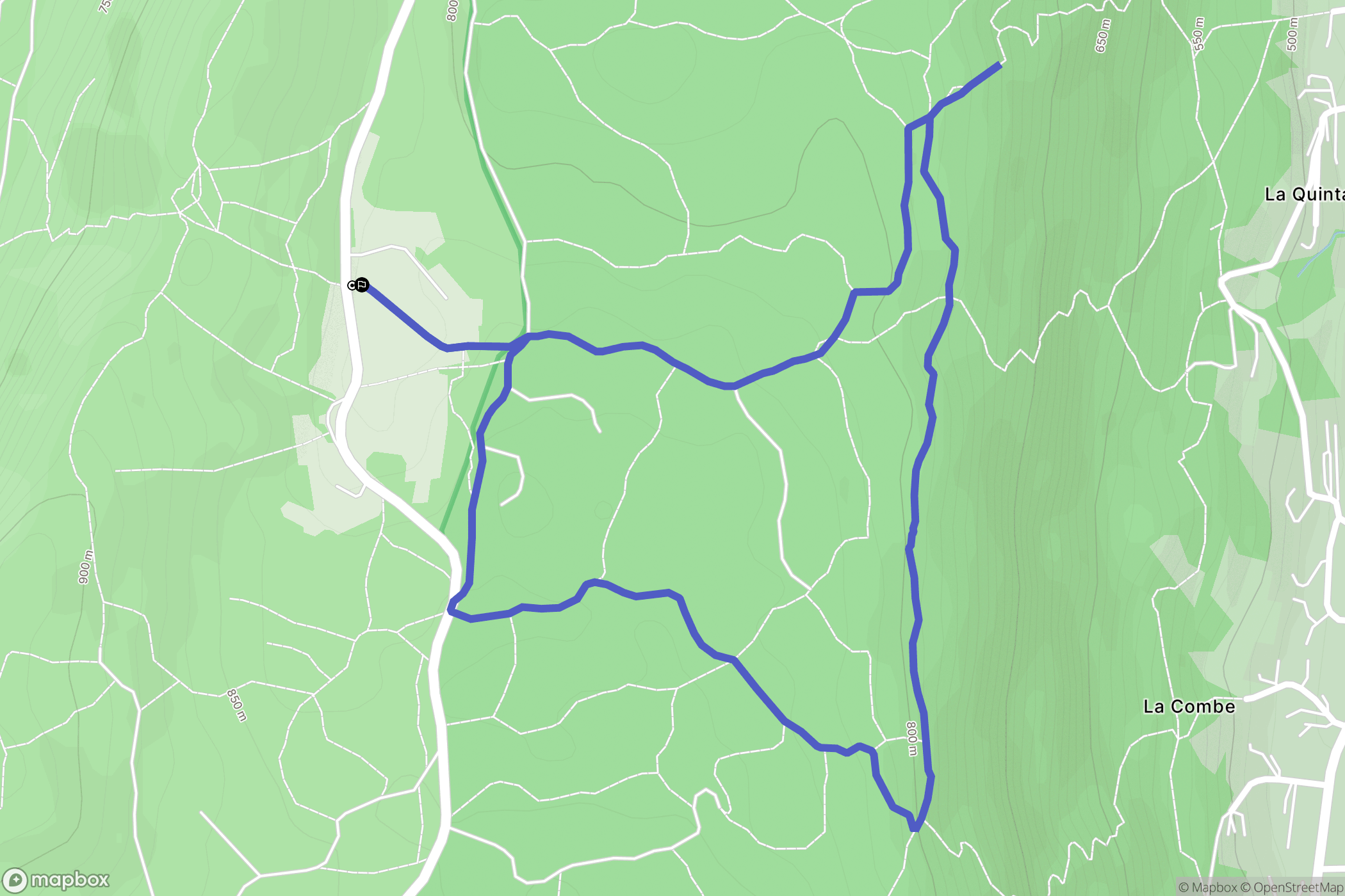 Annecy : carte du parcours de randonnée - France