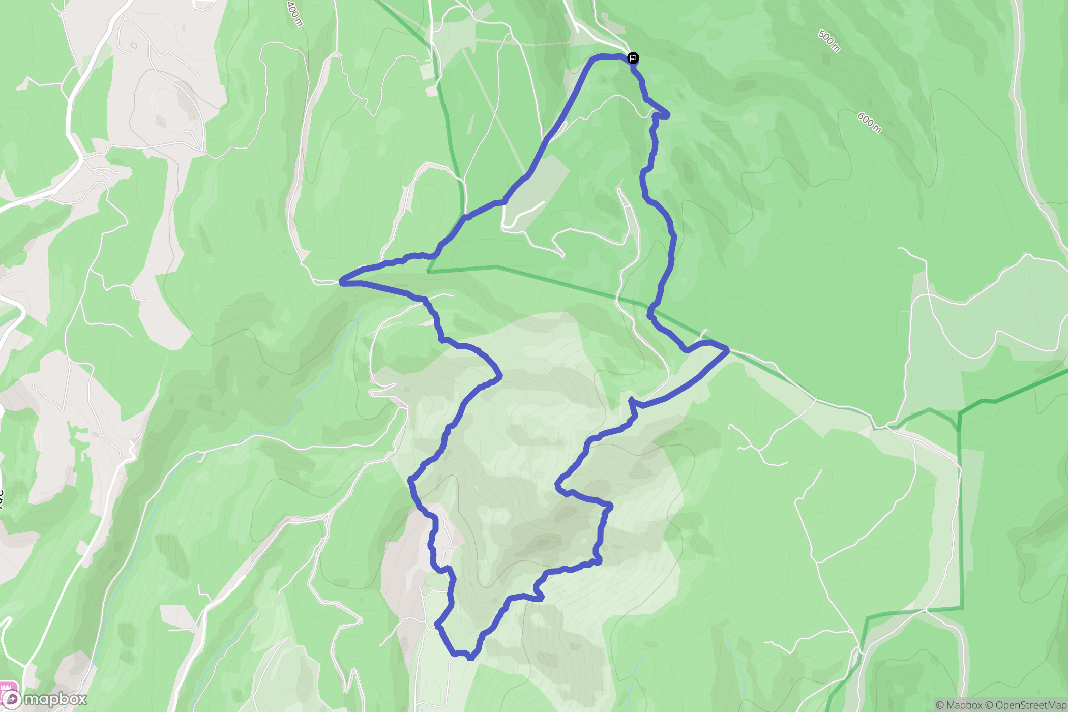 Le Beaucet : carte du parcours de randonnée - France