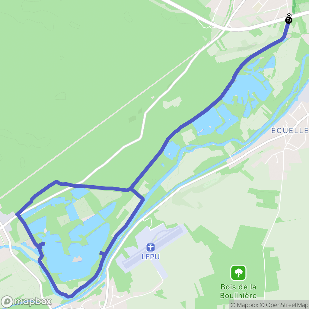 Moret-Loing-et-Orvanne : carte du parcours de randonnée - France