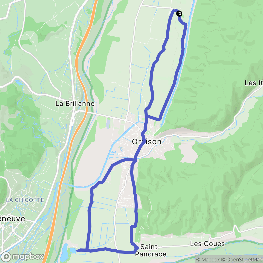 Les Mées : carte du parcours de randonnée - France