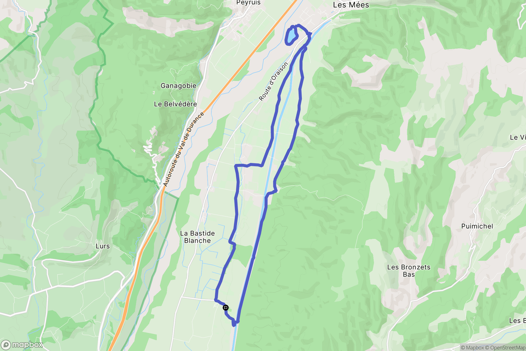 Les Mées : carte du parcours de randonnée - France
