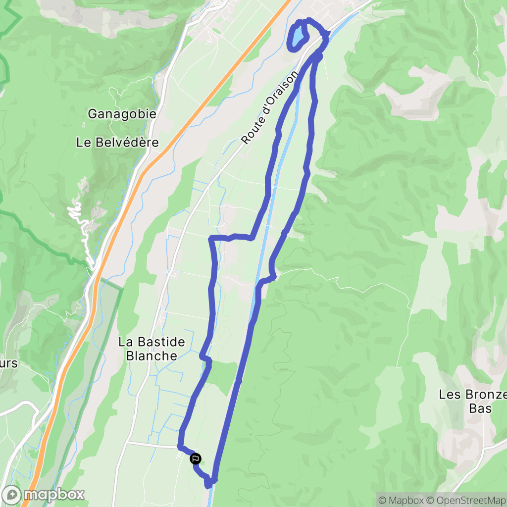 Les Mées : carte du parcours de randonnée - France