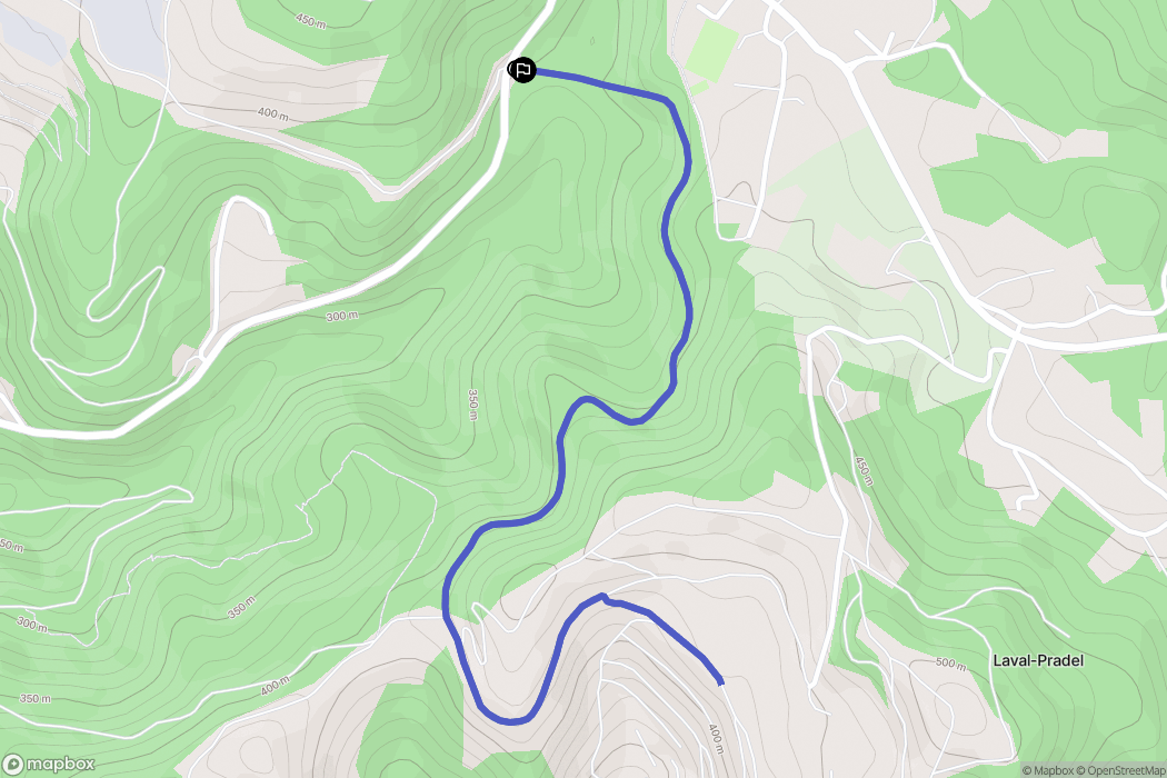 Laval-Pradel : carte du parcours de randonnée - France
