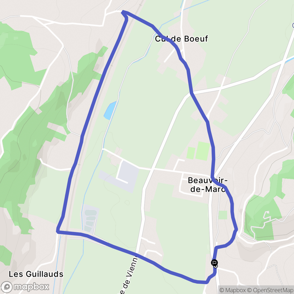 Beauvoir-de-Marc : carte du parcours de randonnée - France
