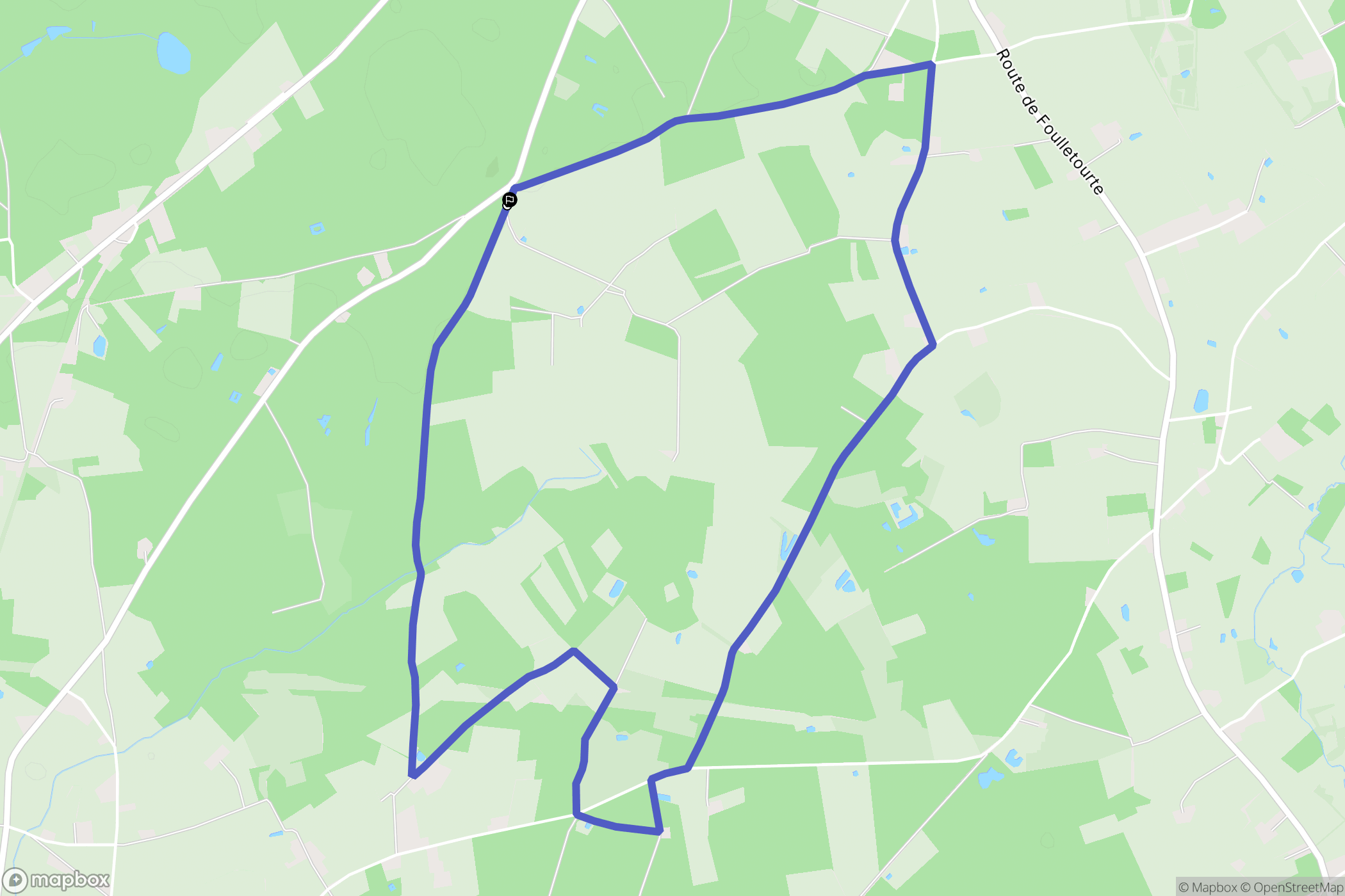 La Suze-sur-Sarthe : carte du parcours de randonnée - France