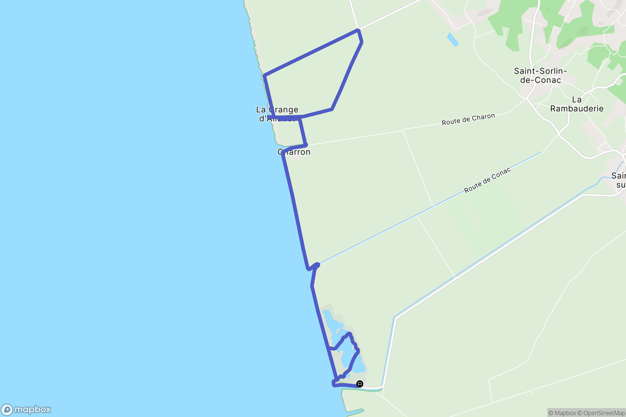 Saint-Sorlin-de-Conac : carte du parcours de randonnée - France