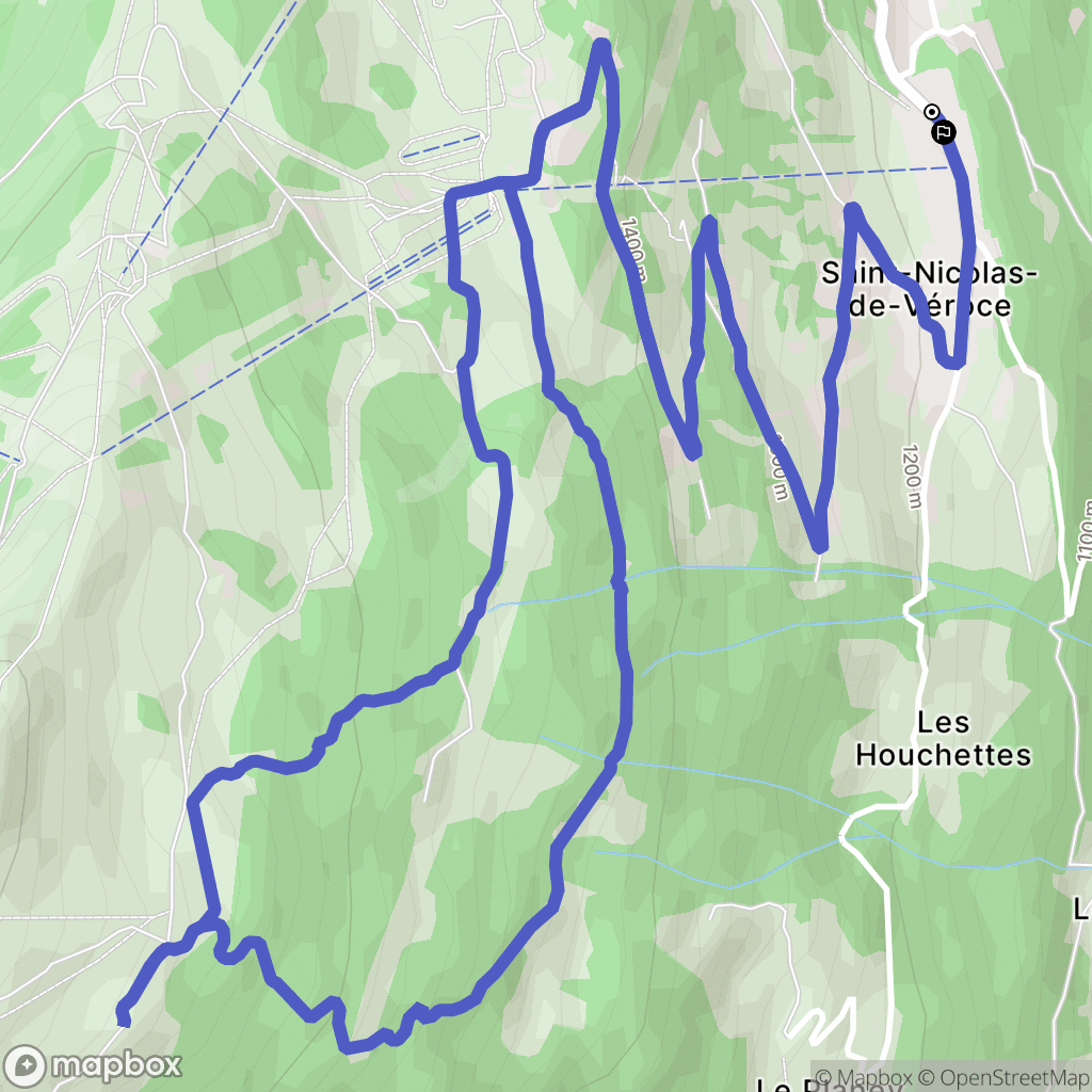 Saint-Gervais-les-Bains : carte du parcours de randonnée - France