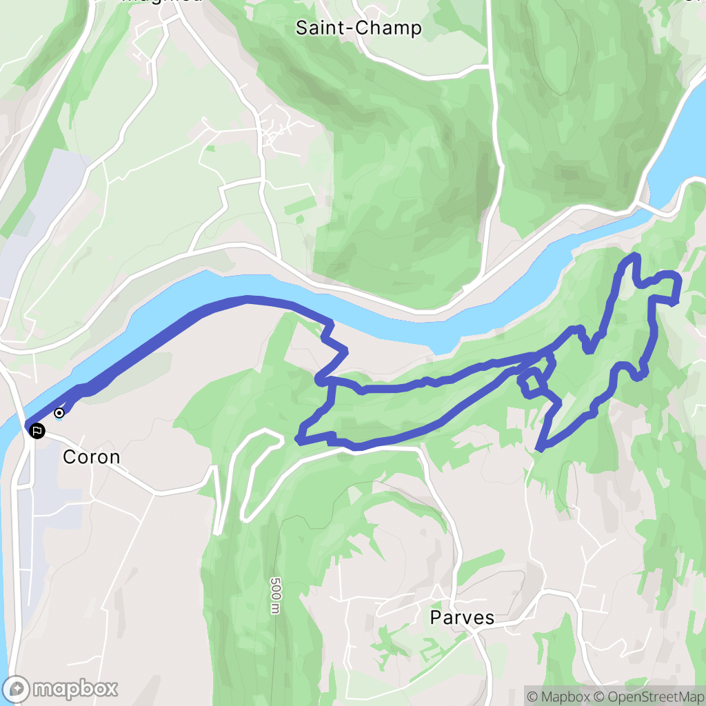 Belley : carte du parcours de randonnée - France