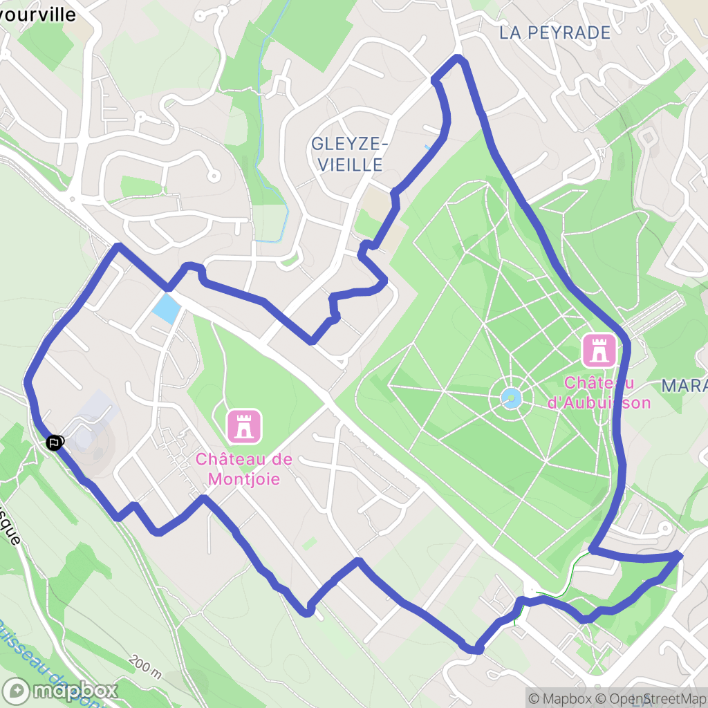 Ramonville-Saint-Agne : carte du parcours de randonnée - France