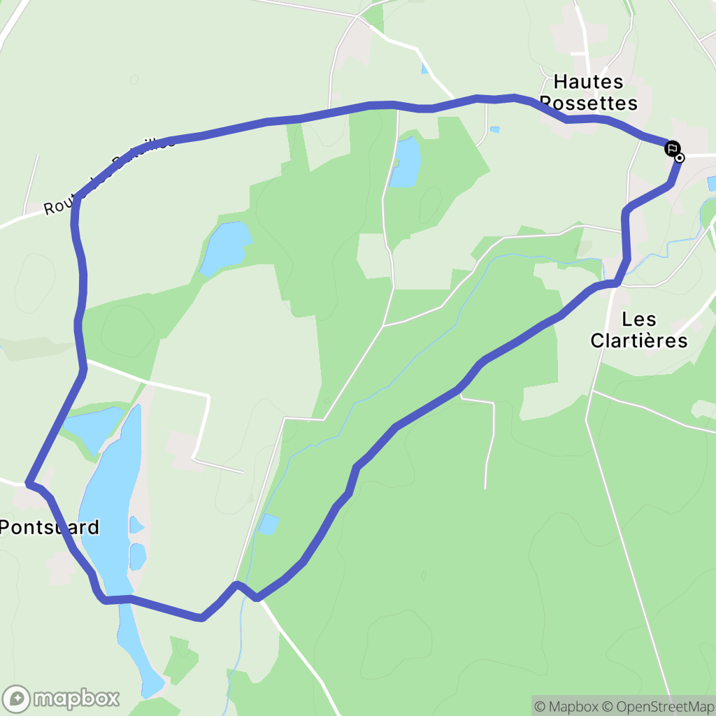 Druillat : carte du parcours de randonnée - France
