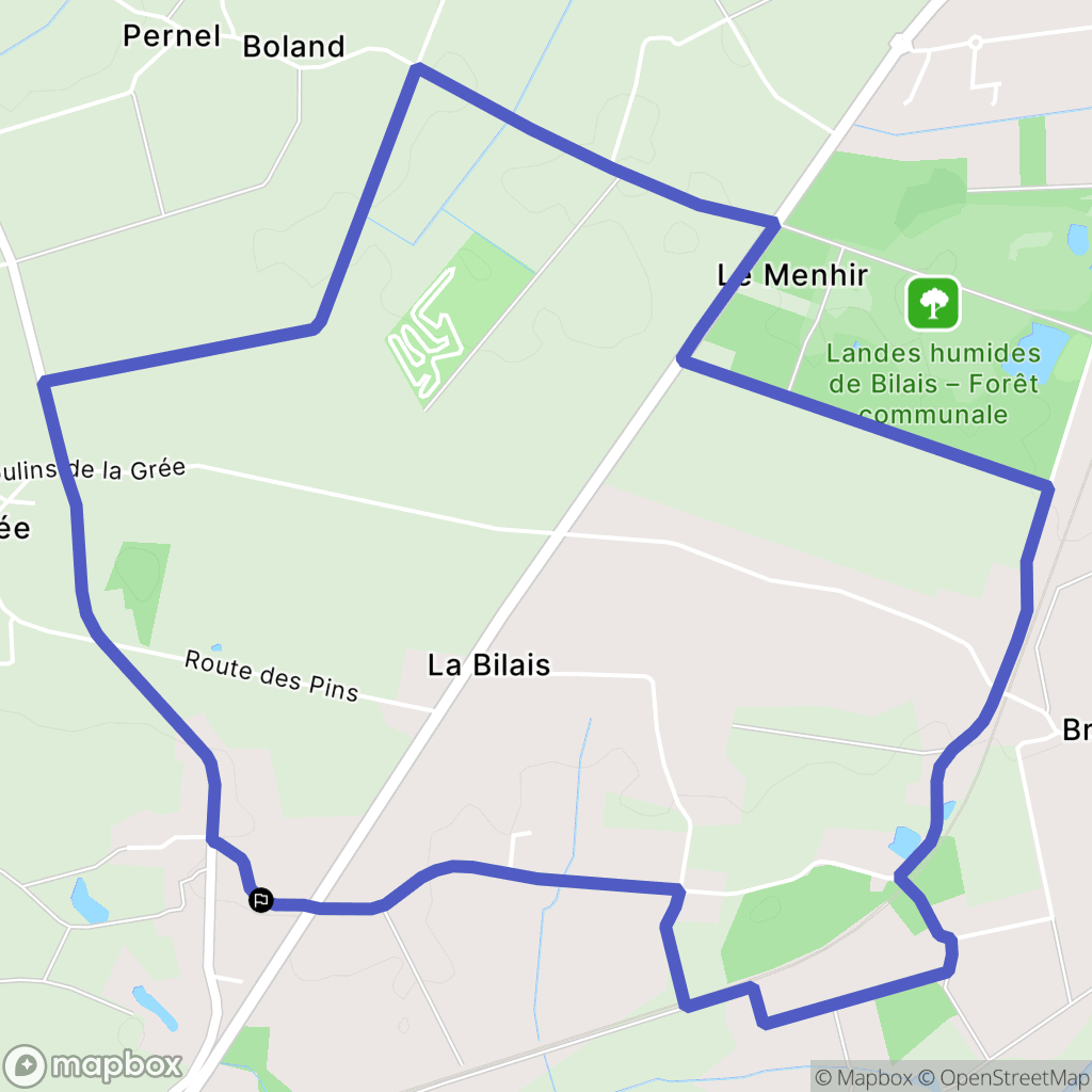 Pontchâteau : carte du parcours de randonnée - France