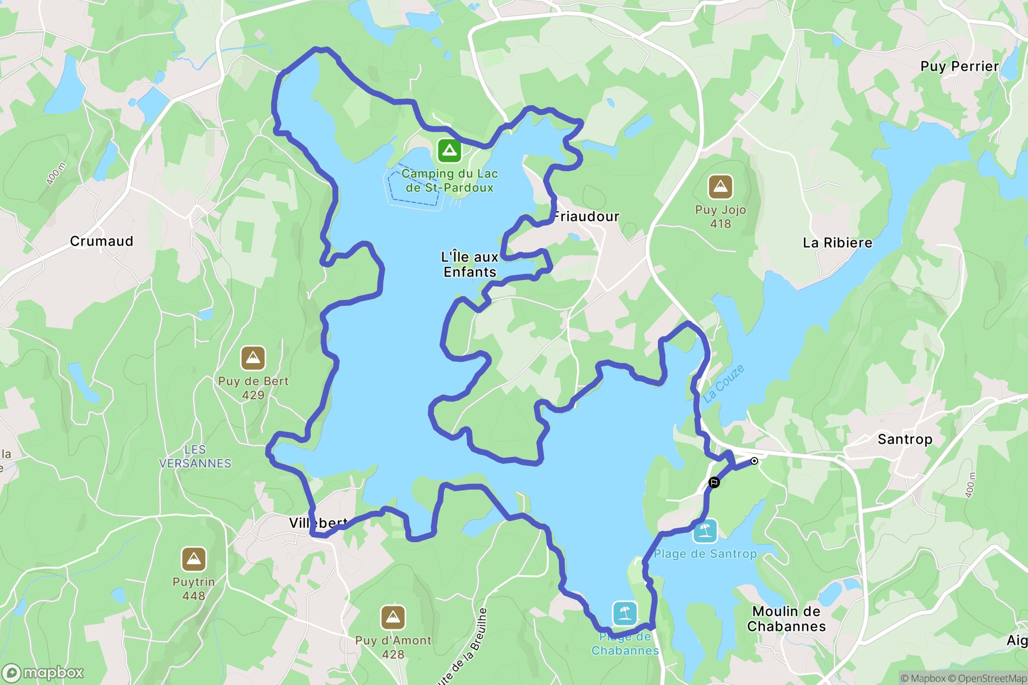 Razès : carte du parcours de randonnée - France