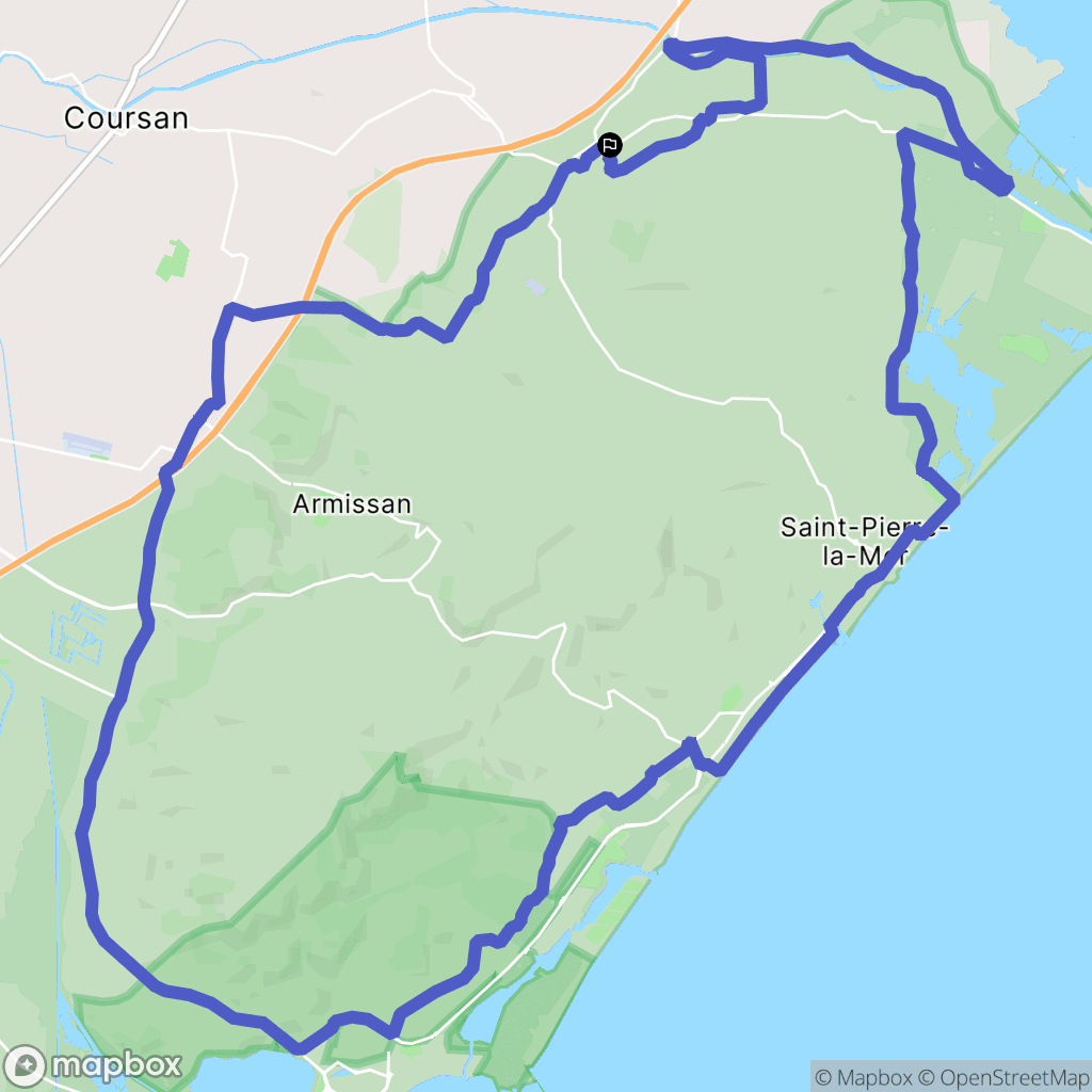 Fleury : carte du parcours de randonnée - France