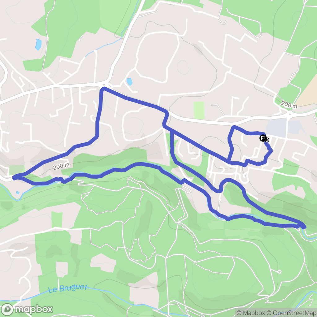Valbonne : carte du parcours de randonnée - France