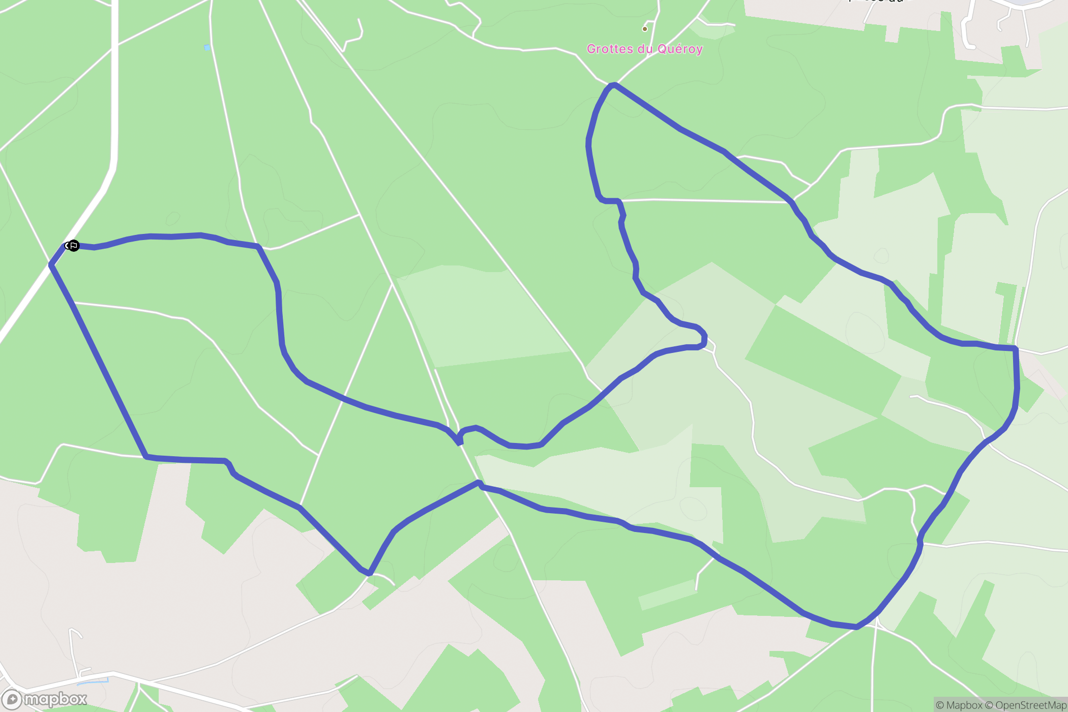 Bouëx : carte du parcours de randonnée - France