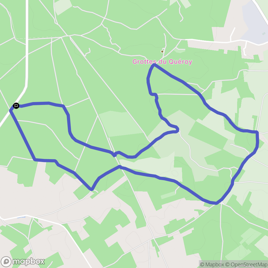 Bouëx : carte du parcours de randonnée - France