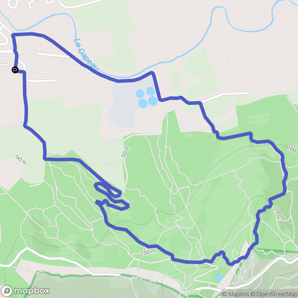 La Crau : carte du parcours de randonnée - France