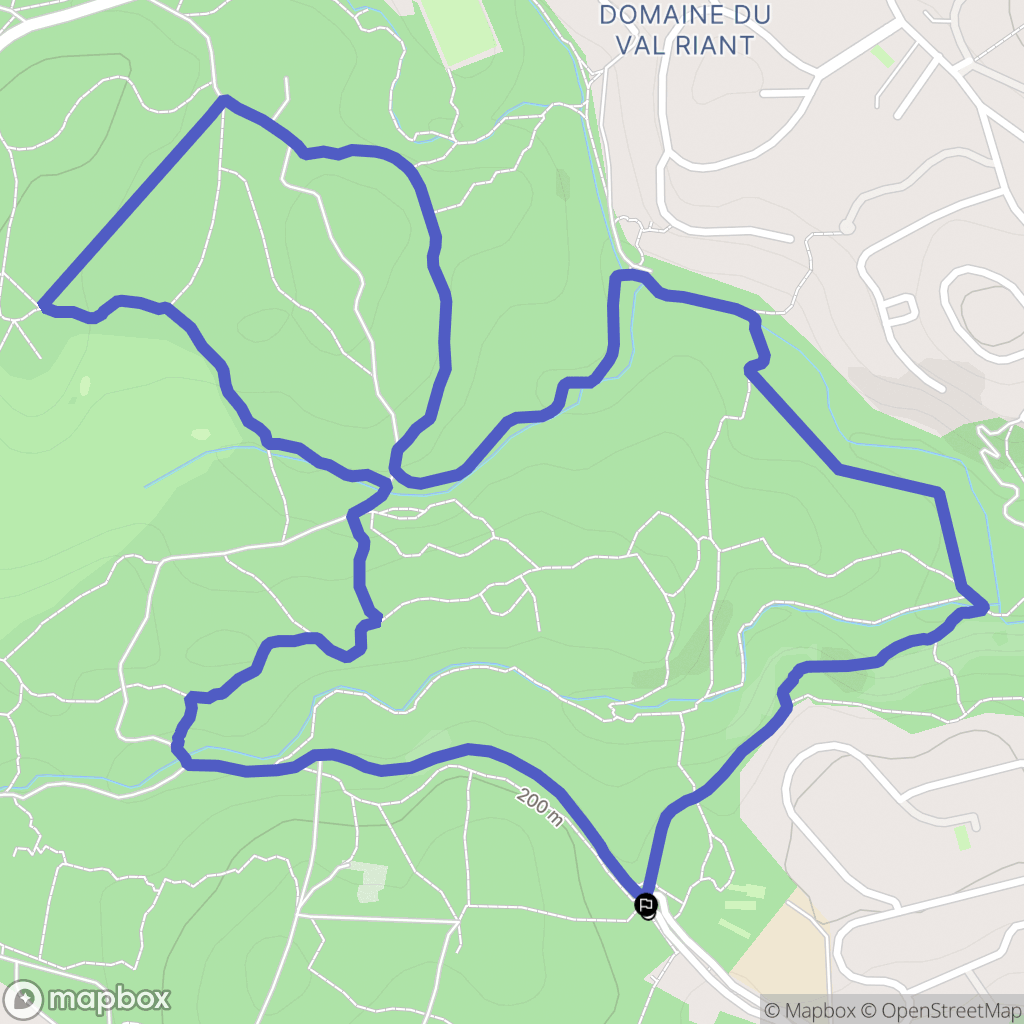 Valbonne : carte du parcours de randonnée - France
