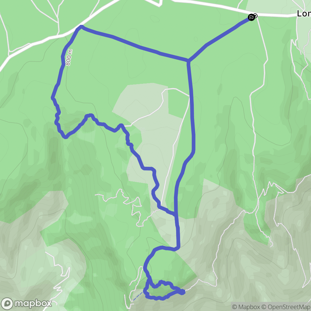Millau : carte du parcours de randonnée - France