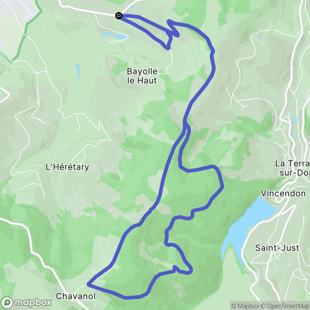 Saint-Paul-en-Jarez : carte du parcours de randonnée - France