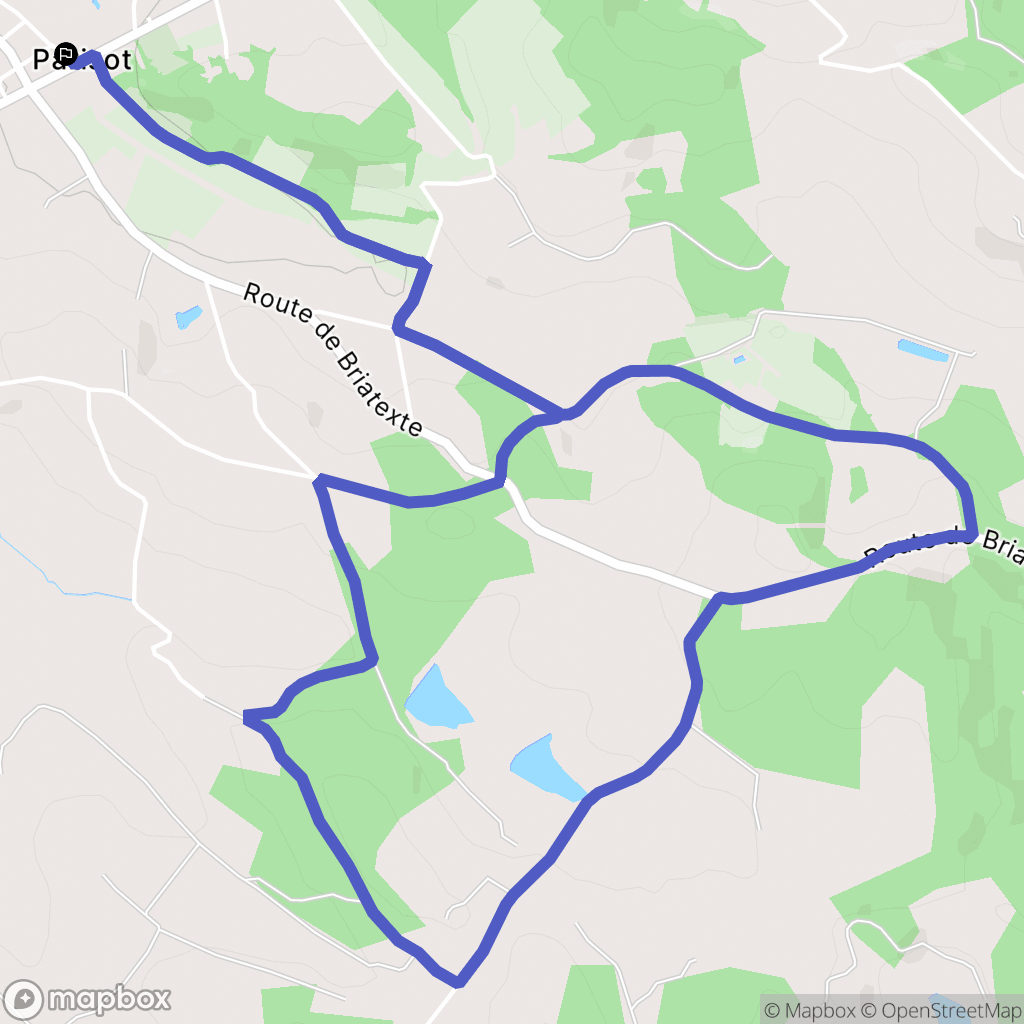Parisot : carte du parcours de randonnée - France