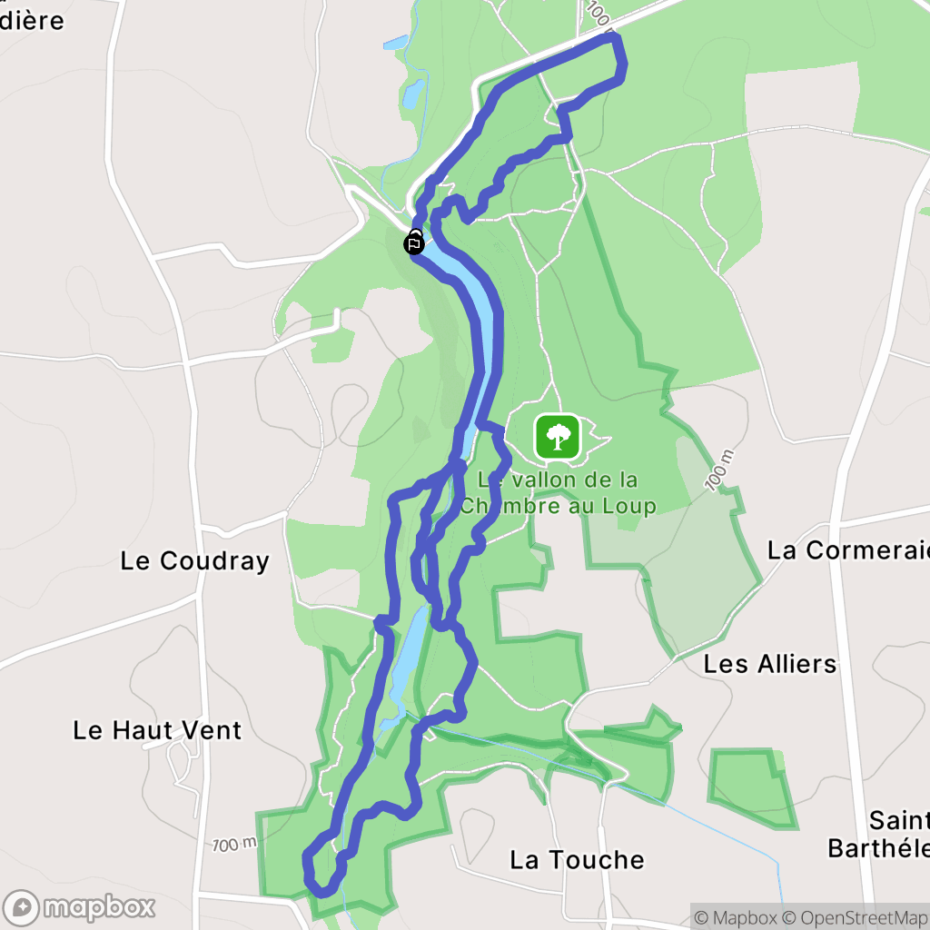 Iffendic : carte du parcours de randonnée - France