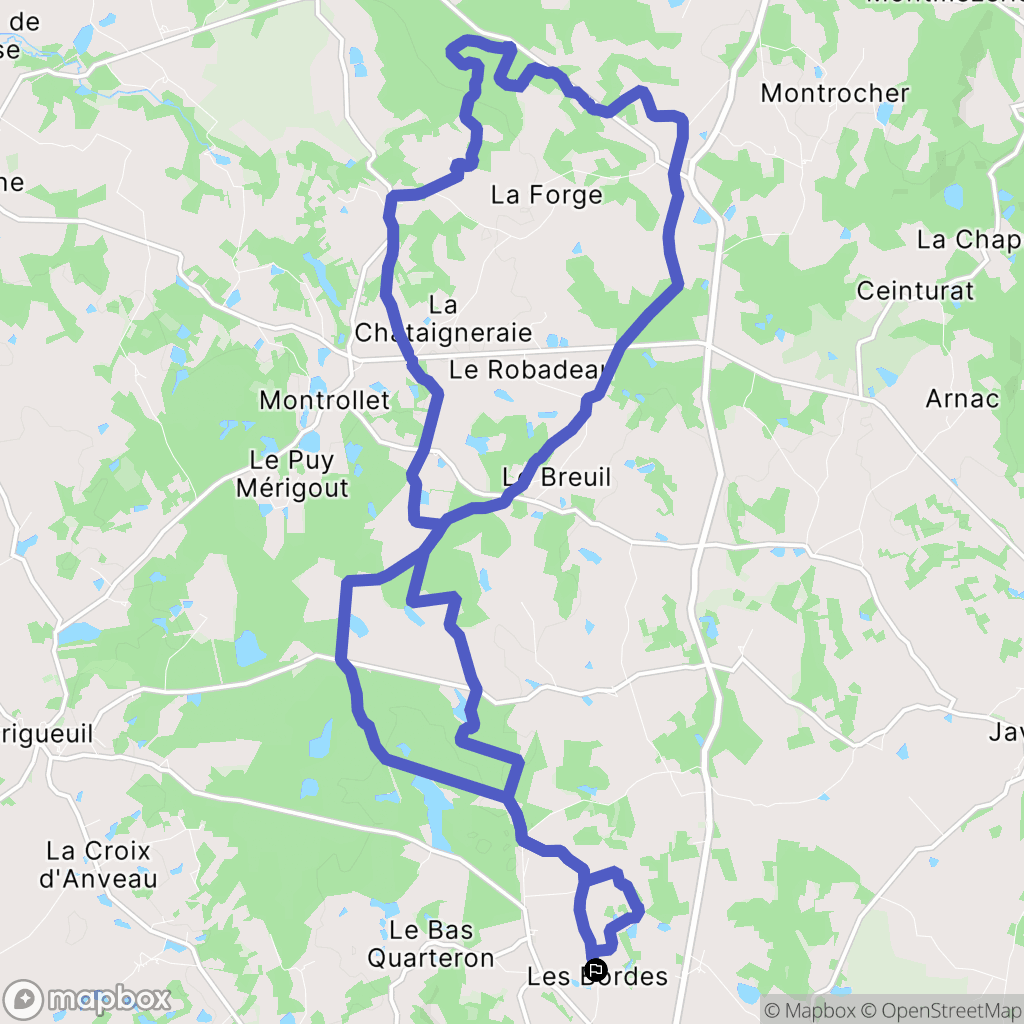 Saint-Brice-sur-Vienne : carte du parcours de randonnée - France