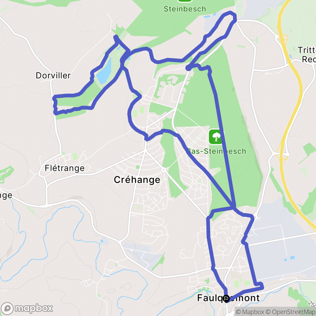Faulquemont : carte du parcours de randonnée - France