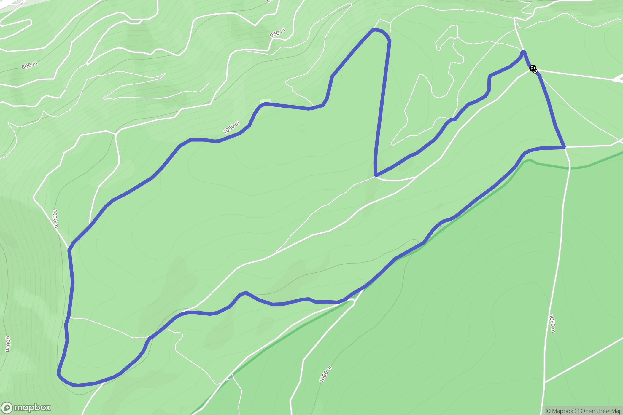 Mende : carte du parcours de randonnée - France